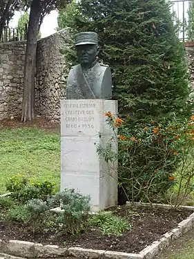 Buste du Général Jean Estienne à Cimiez, Nice, Alpes-Maritimes.