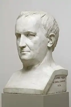 Pierre-Jean David d'Angers, Ludwig Tieck, 1836, marbre, h. 79 cm, Dresde, Bibliothèque d'État et universitaire de Saxe.