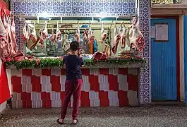 Boucherie au marché de Tiznit.