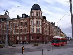 L'intersection de la rue Drottninggatan et Nygatan