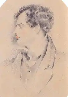 Portrait de Lord Byron par George Harlow
