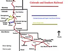 illustration de Colorado and Southern Railway