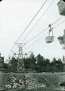 Le câble arien arrivant en gare de Tourves