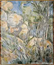 Paul Cézanne, Rochers près des grottes au-dessus du Château-Noir (vers 1904)