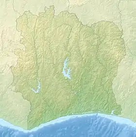 voir sur la carte de Côte d'Ivoire