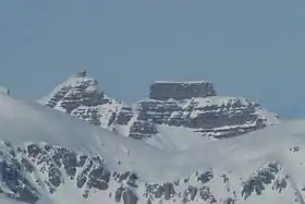 Fort Carra (à droite) et pointe Côte de l'Âne (à gauche).