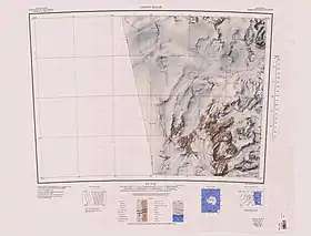 Carte des collines de Coombs (coin inférieur gauche de la zone cartographiée).