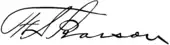 signature de Frederick Stark Pearson