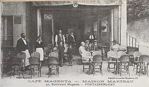 Le café Magenta de la maison Marteau durant l'entre-deux-guerres