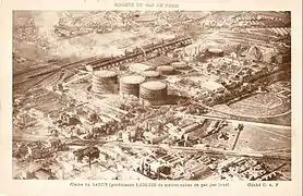 L'usine et les gazomètres de la société du Gaz de Paris à la Plaine Saint-Denis, dans les années 1920.