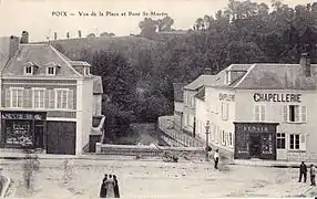 La place et le Pont Saint-Martin, au début du XXe siècle.