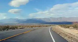 SR 78 dans le parc d'État d'Anza-Borrego Desert