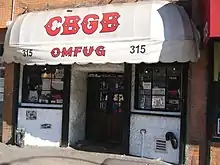 Photo de la devanture du CBGB's.
