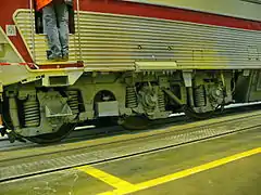 Un des bogies de la CC 40110.