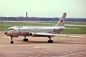Un Tupolev Tu-104B d'Aeroflot similaire à l'avion accidenté