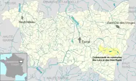 Localisation de Communauté de communes de Gérardmer-Monts et Vallées