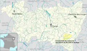 Localisation de Communauté de communes des vallons du Bouchot et du Rupt