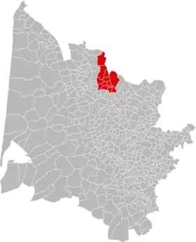 Localisation de Communauté de communes Latitude Nord Gironde