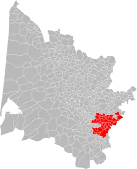 Localisation de Communauté de communes du Réolais en Sud Gironde