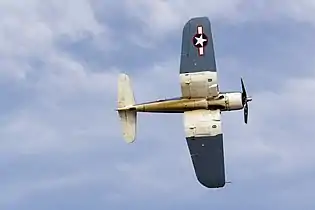 Vue du dessous d'un Corsair.