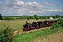 Train vapeur peu avant Le Crotoy.
