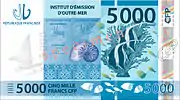 Face néo-calédonienne (recto) des billets de 5 000 F CFP