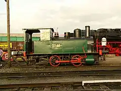 La locomotive à vapeur MF-33 du charbonnage de Monceau-Fontaine à Mariembourg.