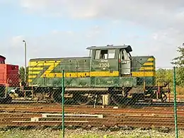 Festival 2005 : La locomotive diesel (ex SNCB) 7304 du CFV3V à Mariembourg.