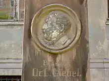 Christian (aussi: Christoph) Gottfried Andreas Giebel, pierre commémorative à Halle