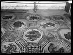 Villa gallo-romaine de Boscéaz: vues de la mosaïque dite des Divinités de la semaine, photographies d'Albert Naef, 1896.