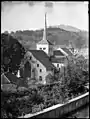 CH-Vue d’ensemble de l’église, photographie par Albert Naef, vers 1904 (Archives cantonales vaudoises)