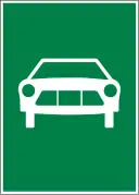 Signal d'indication semi-autoroute (nationale et cantonale)