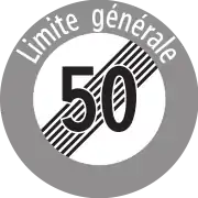 2.53.1 Fin de la vitesse maximale 50, Limite générale