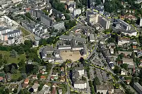 Vue aérienne du centre hospitalier de Chambéry