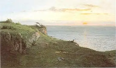 La Mer au soleil couchant : Fécamp, Bourg-en-Bresse, musée de Brou.