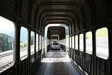 Navette porte-autos du tunnel de la Vereina.