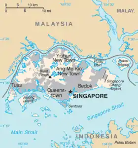 carte : Géographie de Singapour