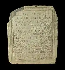 Inscription de Sextus Ligurius Marinus, CIL XIII, 1921.