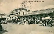 Ancienne carte postale de la gare de Clermont-Ferrand