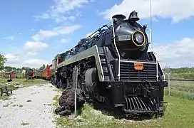 CN 6077 'Mountain Class' 4-8-2, conservé au Northern Ontario Railroad Museum and Heritage Park, Capreol.