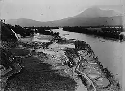 Crue de la vallée de Silindung à Tarutung en 1917.