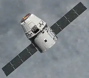 Le vaisseau cargo SpaceX Dragon s'approche de l'ISS le 25 mai 2012.