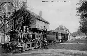 Le tramway de Livry à Gargan avait son terminus à la gare.