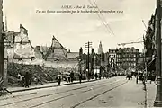 Destructions rue de Tournai 1914