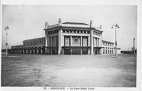Gare de Bordeaux-Saint-Louis après 1932.