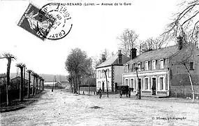 Avenue de la Gare,carte postale du début du XXe siècle.