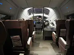 Cabine de première classe à l'intérieur du train interurbain CRH3 Pékin-Tianjin