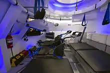 L'intérieur de la capsule CST-100 Starliner de Boeing.