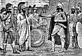 Rencontre entre le roi spartiate Agésilas II (à gauche) et Pharnabaze (à droite) en 395 av. J.-C.