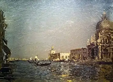 Il Canal Grande con la Chiesa della Salute Ca' Rezzonico, Venise